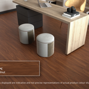 ECO FLOORING Super SPC EV 5005 Spiced Walnut home office mewah premium.