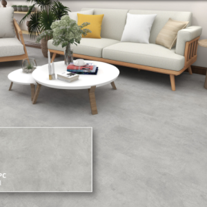 ECO FLOORING Super SPC EV 5007 Pebble Hill ruang tamu modern stone natural sophisticated