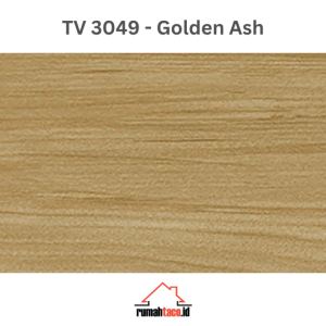 Lantai vinyl TACO Perform 300 TV 3049 Golden Ash produk terbaru dengan tekstur kayu ash berwarna golden cerah dan serat halus