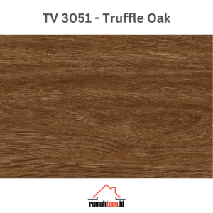 Lantai vinyl TACO Perform 300 TV 3051 Truffle Oak produk terbaru dengan tekstur kayu oak berwarna truffle cokelat yang warm dan natural