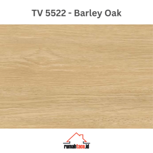 Lantai vinyl TACO Ultracore 500 SPC TV 5522 Barley Oak motif kayu oak natural dengan tekstur realistic untuk ruang tamu modern